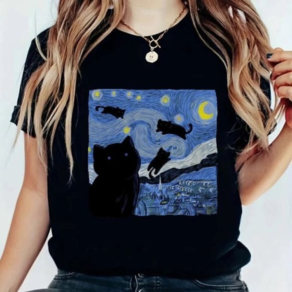 Funny Animals Cat Shirt, Cat Graphics Unisex Shirt